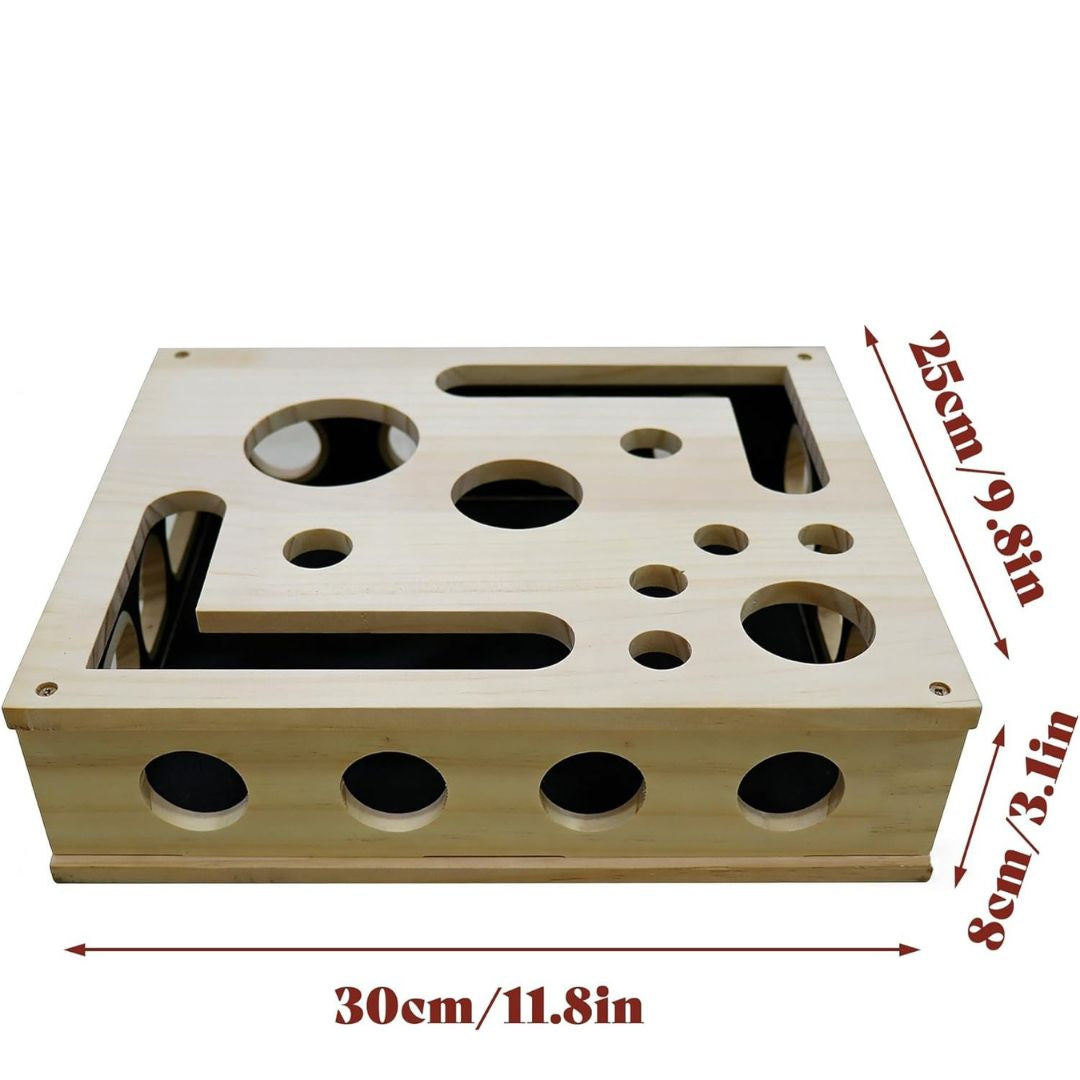 PurrMaze™ Wooden Cat Toy