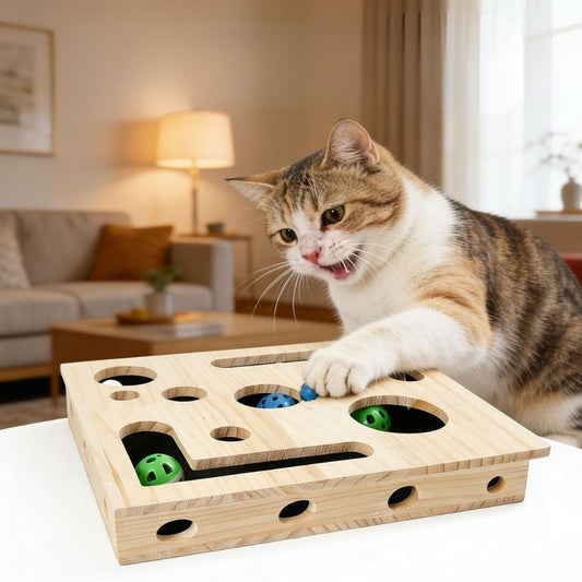PurrMaze™ Wooden Cat Toy